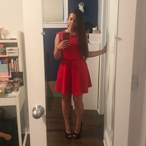 Forever 21 red dress with laced back